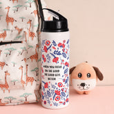 Floral Printed Aluminium Sipper Water Bottle 750ML For Valentine Day Gift